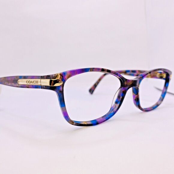 Coach Authentic Eyeglasses HC 6065 5288 51 [] 17 135 MM Confetti Purple Gold - Picture 1 of 8